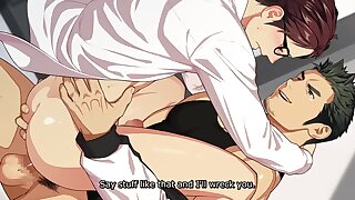 pounding out a tune on sensei ass