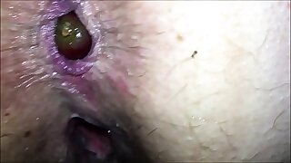 Hot girl insertions fruits deep inside her tight asshole then pop them out showing her asshole turning inside out as they pops out