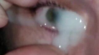 The art of filling cocksucker eyes with cum
