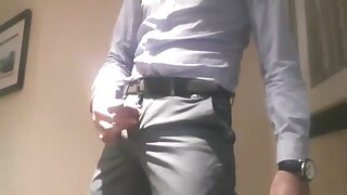 Uncut teacher gives his class a tutorial on masturbation