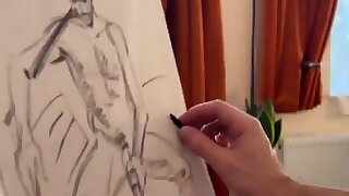 Drawing naked men and having sex