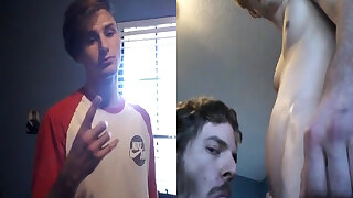 Real young straight highschool jock convinced by an older redneck to get sucked