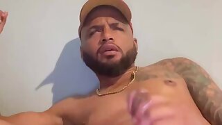Sexy Latino Makes A Mess