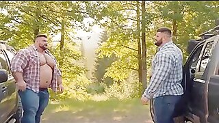 Two Huge AI Muscle Bears in Love
