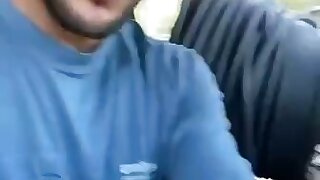 Hairy SEXY guy in ca CAR 1