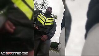 Motorcycle delivery driver fucks the customer after making his deliveries&period;