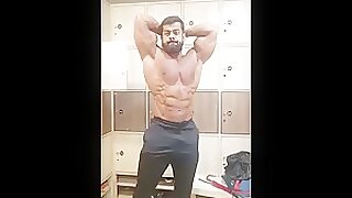Indian Bodybuilder Vishwanath Bakali Posing