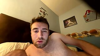 He jerks off in his room and flashes his hole and after all that he cums