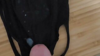 Horny israeli boy cums on his brothers black jockstrap