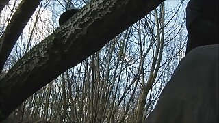Nice oral experience for daddy in the woods
