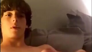 Hot lad Baited, wanks n cums.