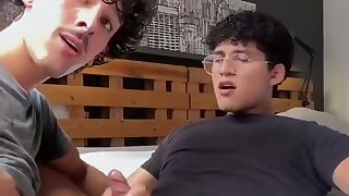 I suck my hot latino boyfriend's cock while I fuck.him